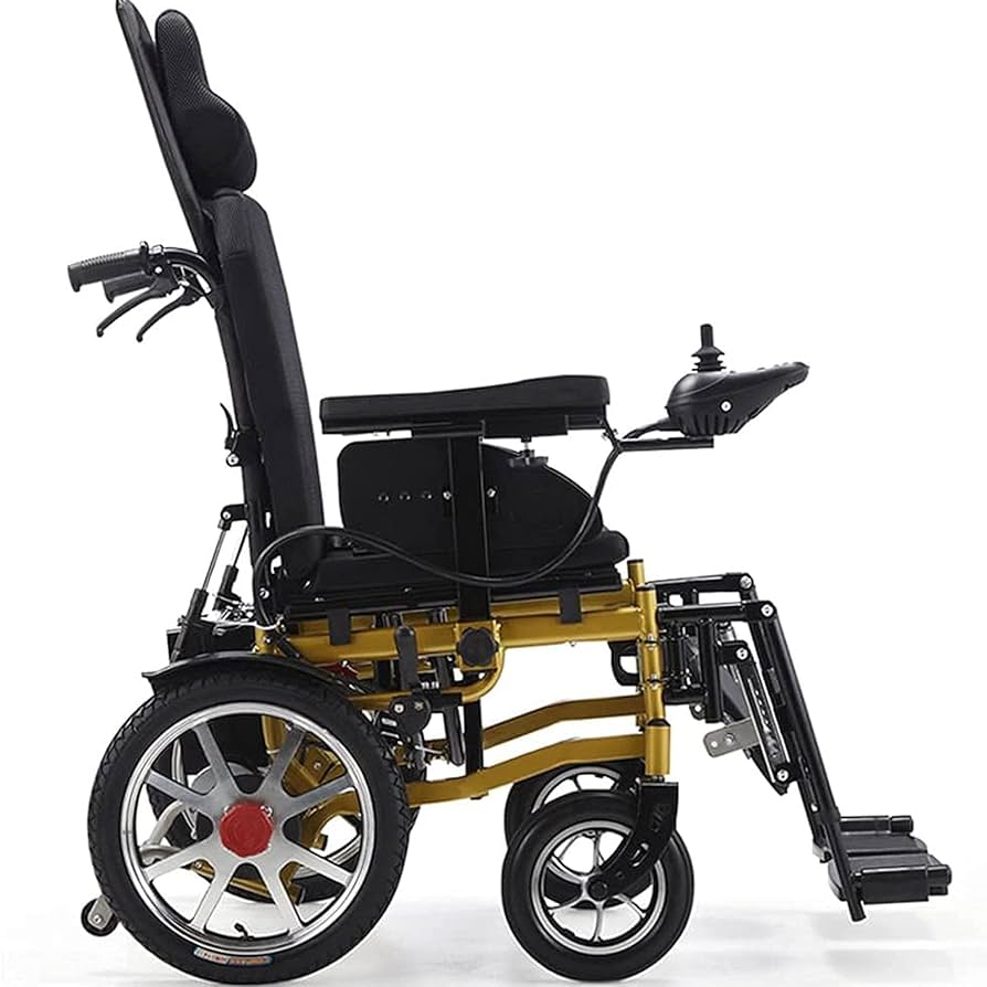 折りたたみ電動車椅子 黒 スポークホイール Amazon.co.jp: 電動車椅子、大人用の幅広のシートとヘッドレスト